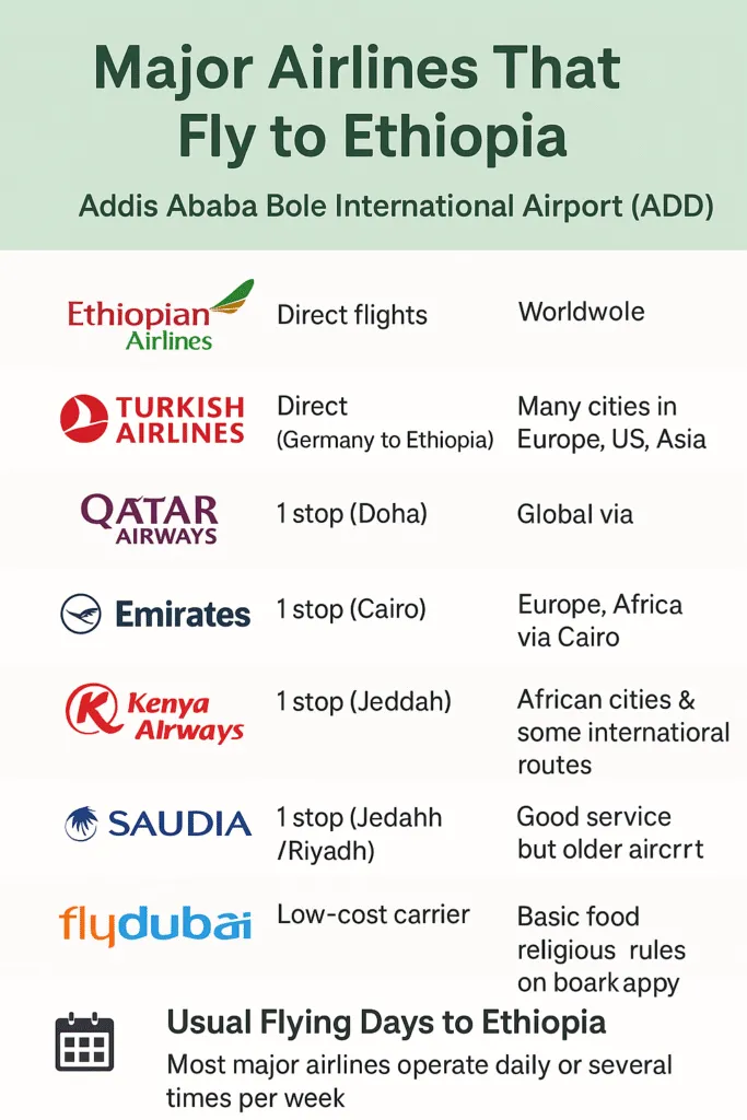 How to Find Cheap Flights to Ethiopia: 8 Helpful Tips 2 list of available Flights to Ethiopia